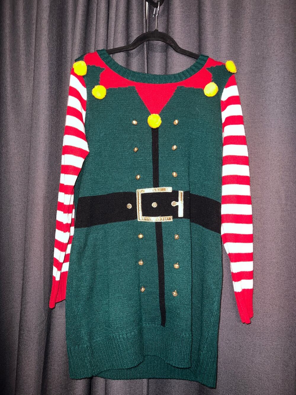 Ugly Christmas Sweater Dress Xmas Size Large